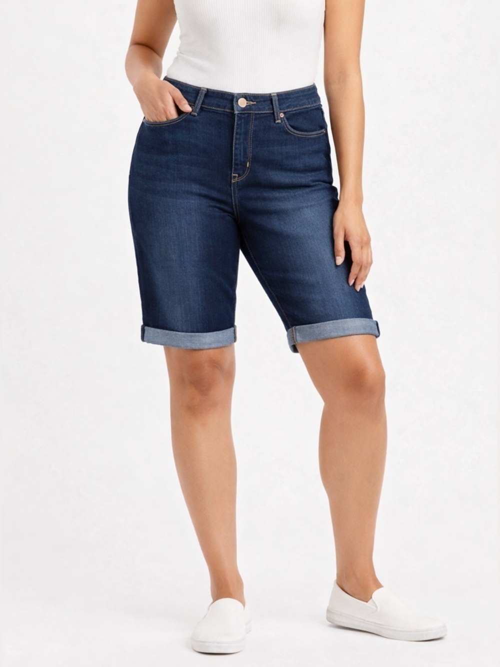Levi’s Signature Bermuda Denim Shorts Dark Wash Size 14